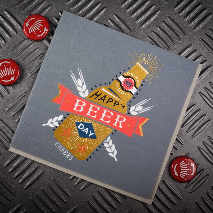 Beer Birthday Card - Lola Design Ltd
