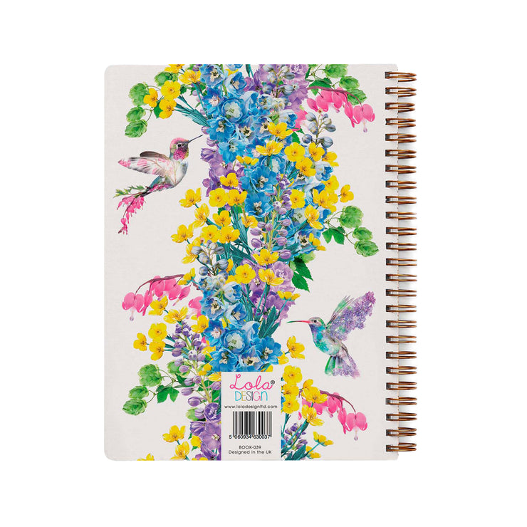 Hummingbird Wiro Bound Organiser / Notebook - Lola Design Ltd