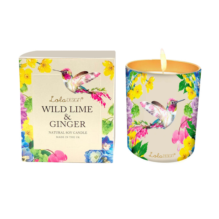 Lime and ginger Soy wax scented spa candle the perfect gift for her,  mother's day gift