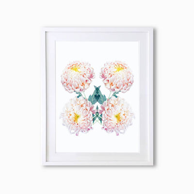 Chrysanthemums Botanique (Pattern) Art Print - Lola Design Ltd