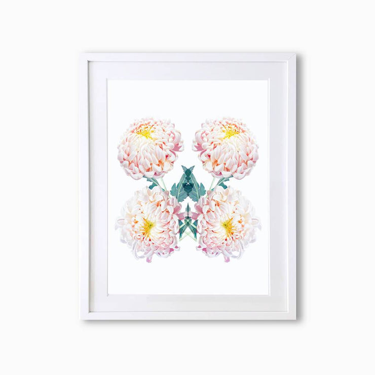 Chrysanthemums Botanique (Pattern) Art Print - Lola Design Ltd