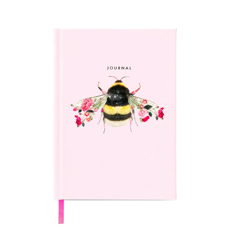Botanical bee journal, perfect A5 lined journal for stationery lovers