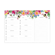 Weekly Meal Planner with Shopping List Featuring Botanical Bee - Lola Design Ltd