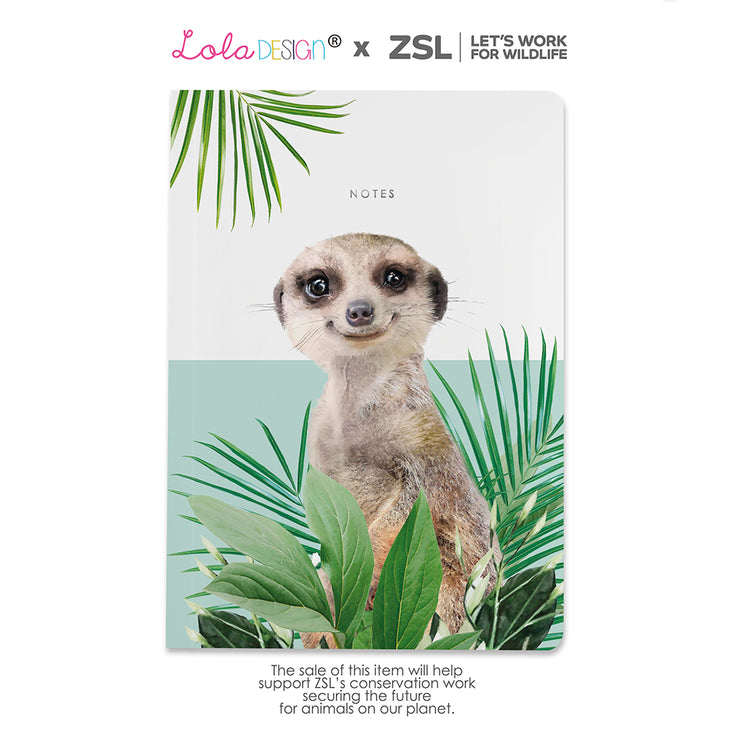 Meercat Luxury Notebook - Lola Design x ZSL - Lola Design Ltd