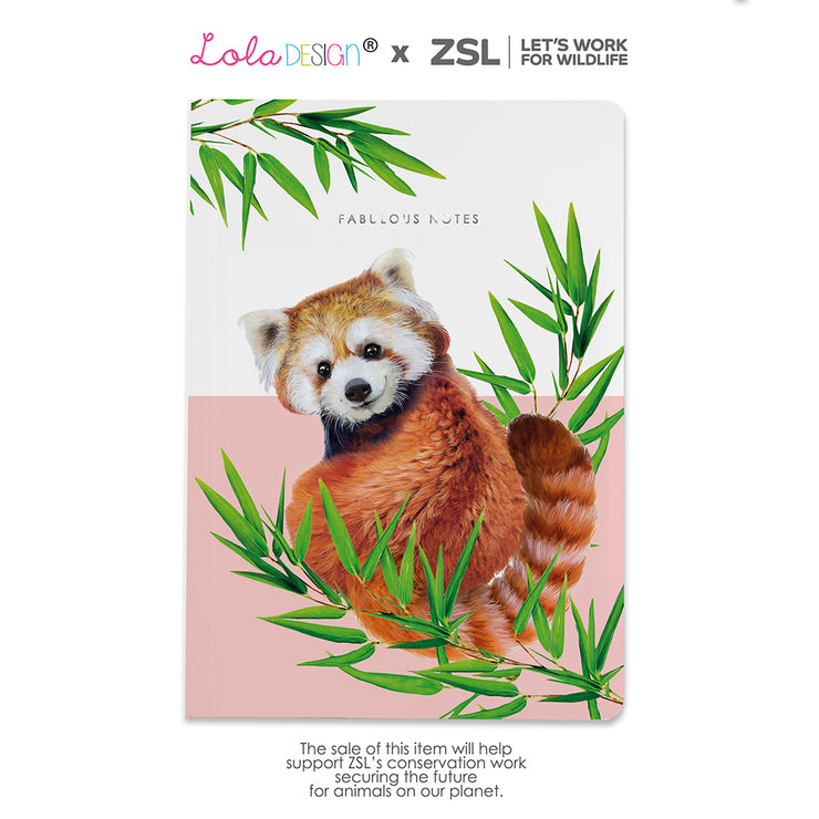 Red Panda Luxury Notebook - Lola Design x ZSL - Lola Design Ltd