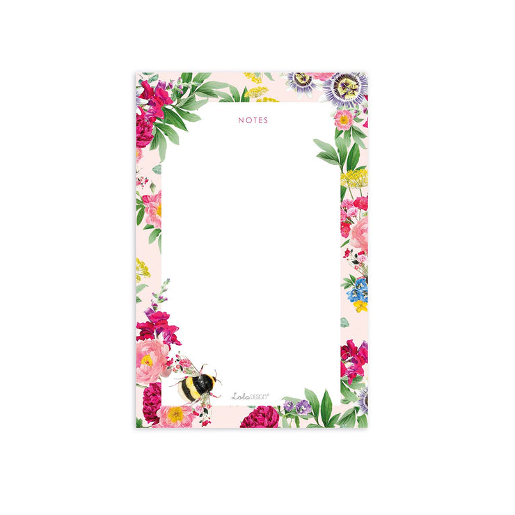 Notepad featuring Botanical Bee - Lola Design Ltd