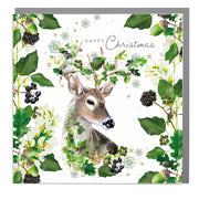 Stag Happy Christmas card pack of 6 cards - Lola Design Ltd