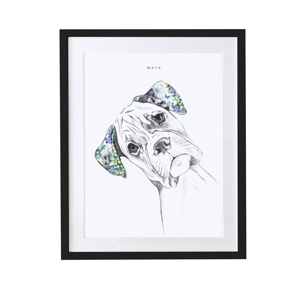 Boxer Personalised Pet Portrait - Lola Design Ltd