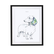 Dachshund Personalised Pet Portrait - Lola Design Ltd