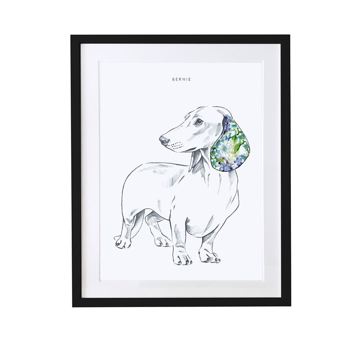 Dachshund Personalised Pet Portrait - Lola Design Ltd