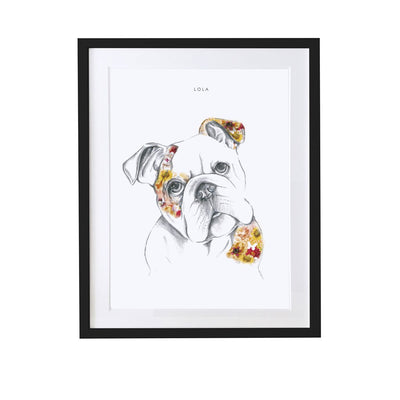 English Bulldog Personalised Pet Portrait - Lola Design Ltd
