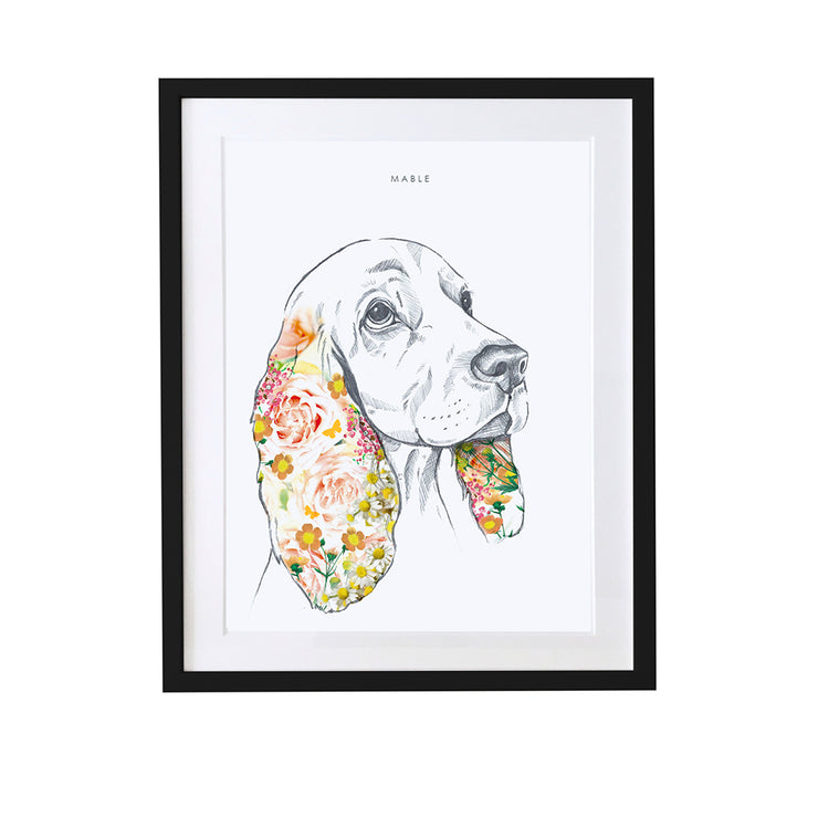 Spaniel Personalised Pet Portrait - Lola Design Ltd