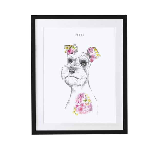 Schnauzer Personalised Pet Portrait - Lola Design Ltd