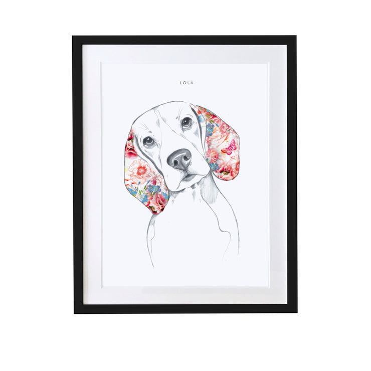 Beagle Personalised Pet Portrait - Lola Design Ltd