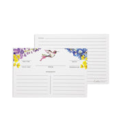 Hummingbird Recipe Tin with 50 x Recipe Cards and 12 x Dividers by Lola Design - Lola Design Ltd