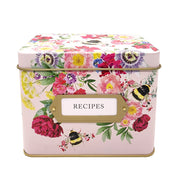 Bee floral recipe tin, gift for cooks, Recipe Organiser, Mother's Day gift, rifle paper co, mom gift, mum gift,