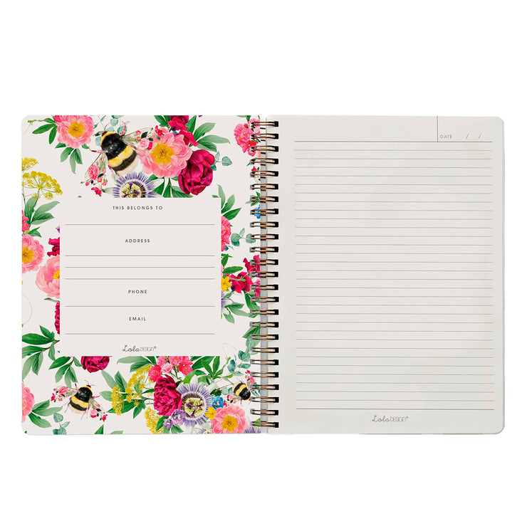 Wiro Bound Bee Organiser / Notebook by Lola Design - Lola Design Ltd