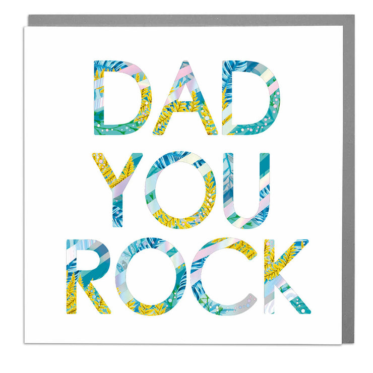 Dad You Rock Card - Lola Design Ltd