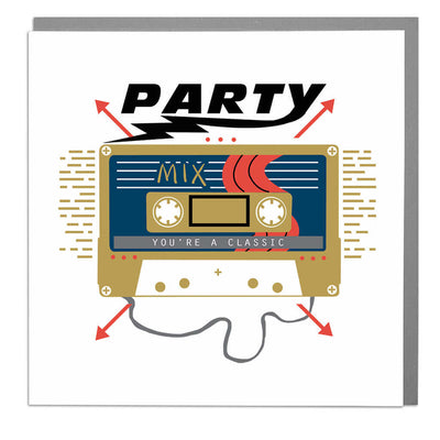 Party Classic Mixtape Birthday Card - Lola Design Ltd