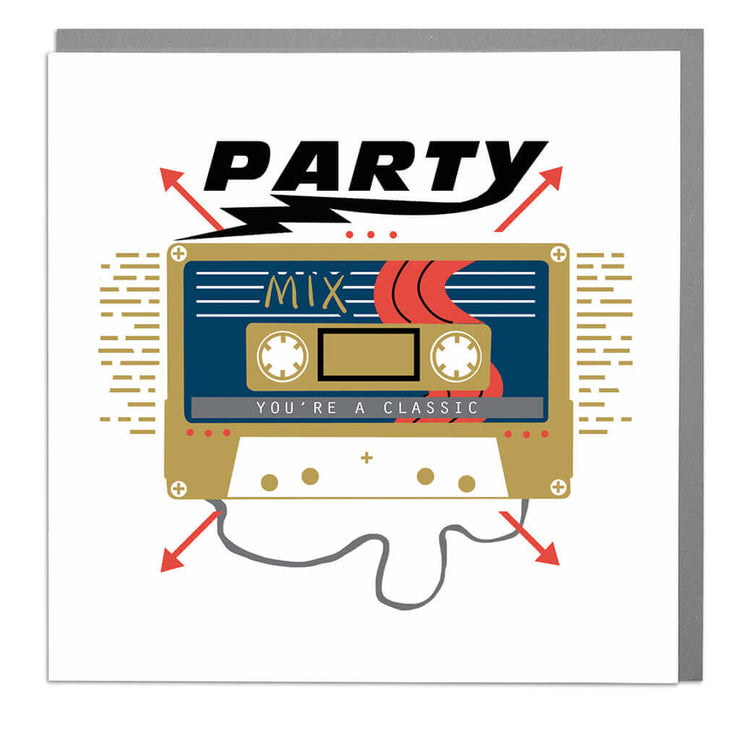 Party Classic Mixtape Birthday Card - Lola Design Ltd