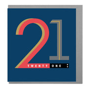 21st Birthday Card - Lola Design Ltd