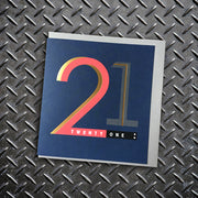 21st Birthday Card - Lola Design Ltd