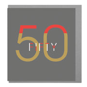 50th Birthday Card - Lola Design Ltd