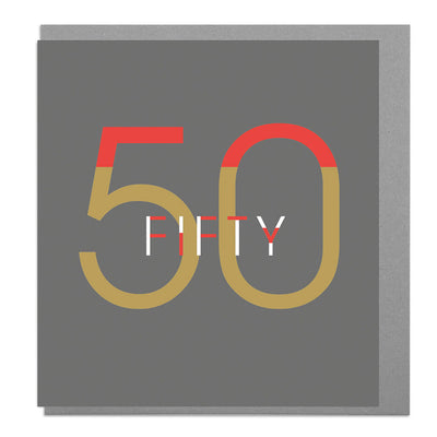 50th Birthday Card - Lola Design Ltd