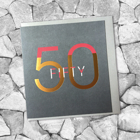 50th Birthday Card - Lola Design Ltd