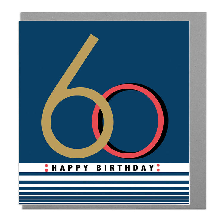 60th Birthday Card - Lola Design Ltd