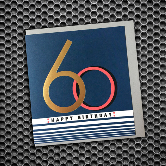 60th Birthday Card - Lola Design Ltd