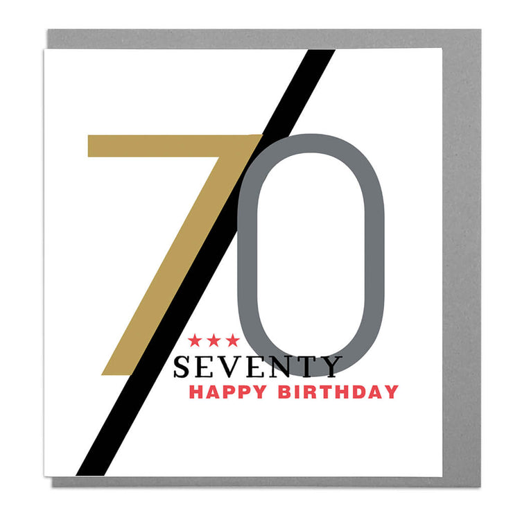 70th Birthday Card - Lola Design Ltd