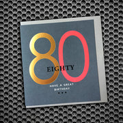 80th Birthday Card - Lola Design Ltd