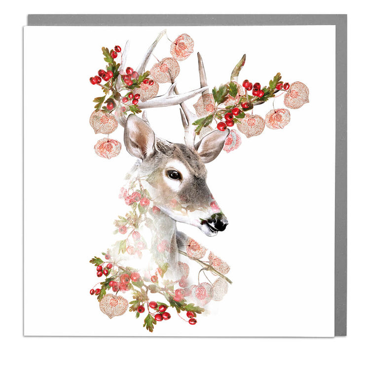 White Tailed Deer Card - Lola Design Ltd