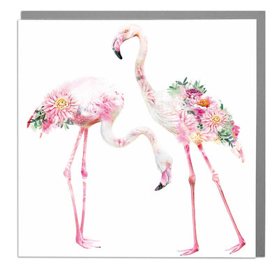 Two Flamingos Card - Lola Design Ltd