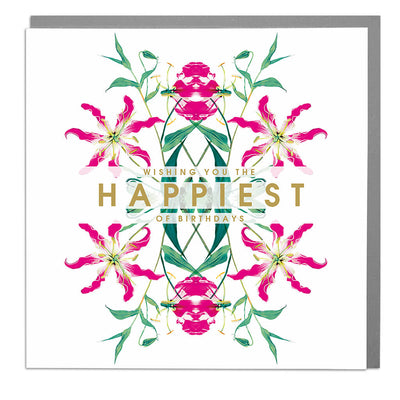 Wishing You The Happiest Of Birthdays Card - Lola Design Ltd