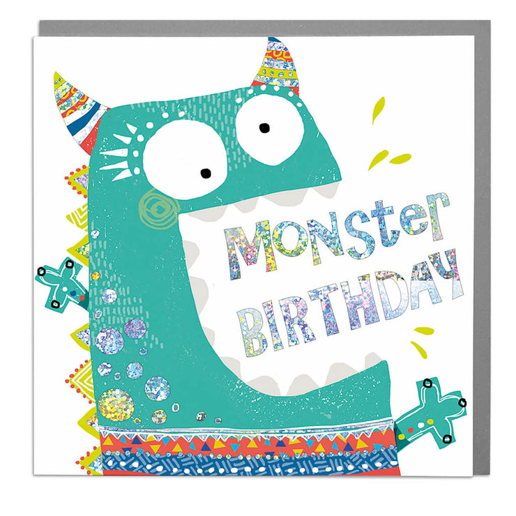 Monster Happy Birthday Card - Lola Design Ltd