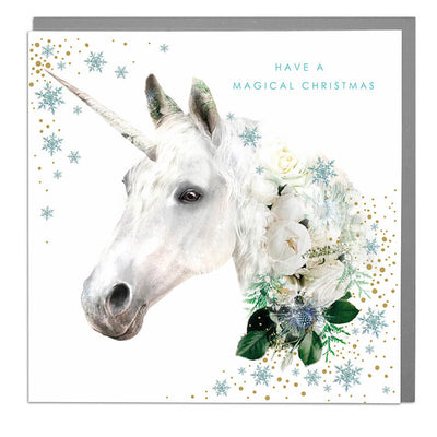 Unicorn Christmas Card - Lola Design Ltd
