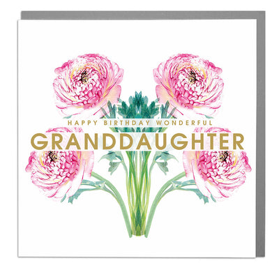 Wonderful Granddaughter Birthday Card - Lola Design Ltd