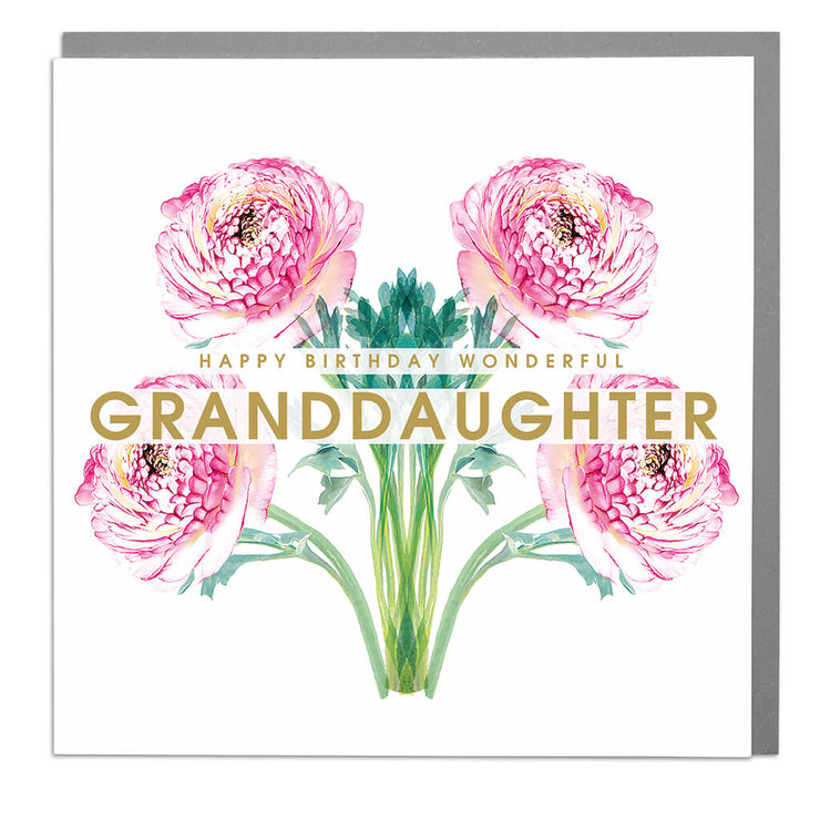 Wonderful Granddaughter Birthday Card - Lola Design Ltd