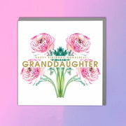 Wonderful Granddaughter Birthday Card - Lola Design Ltd