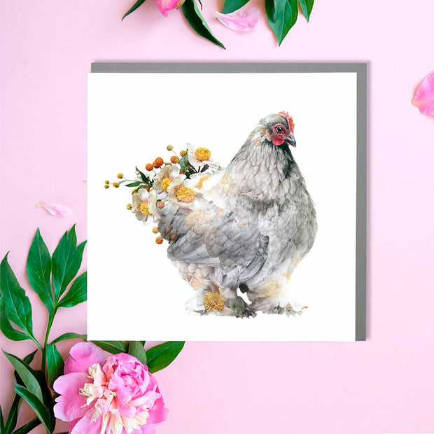 Brahma Hen Card - Lola Design Ltd