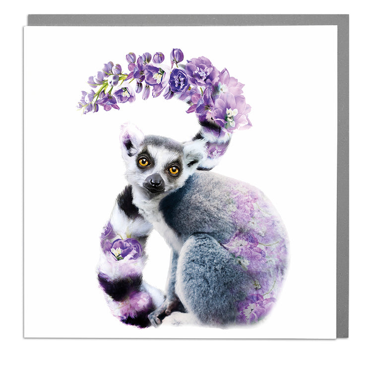 Ring Tailed Lemur Card - Lola Design Ltd