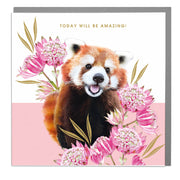 Red Panda Amazing Day Card - Lola Design Ltd