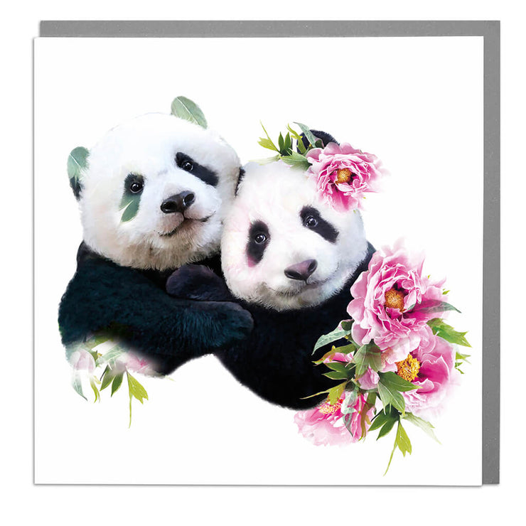Two Pandas Card - Lola Design Ltd