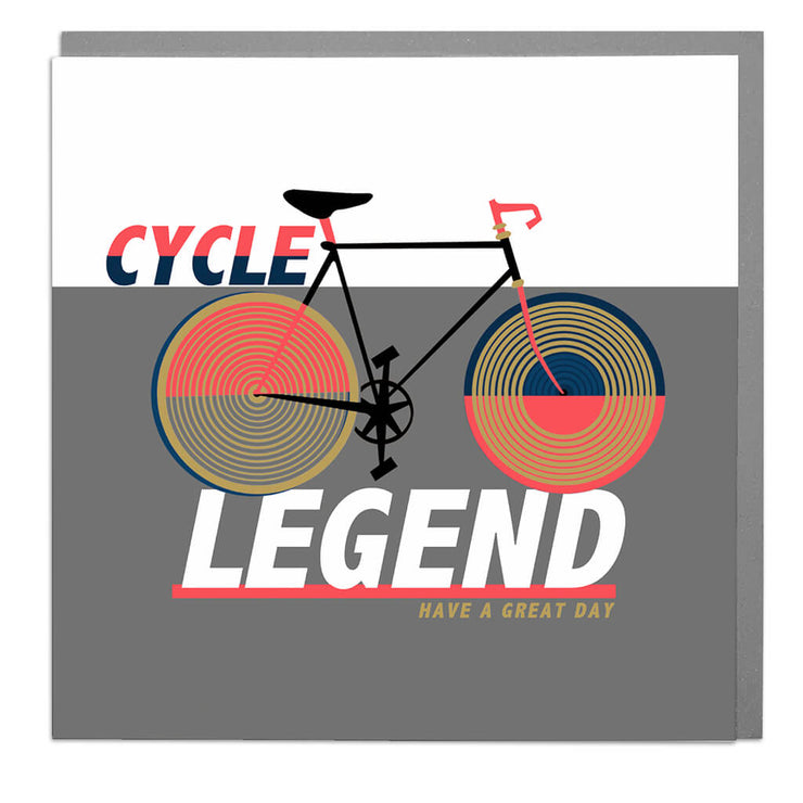 Cycle Legend Birthday Card - Lola Design Ltd
