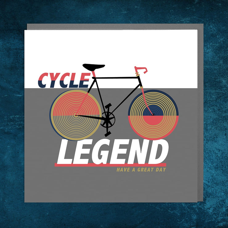 Cycle Legend Birthday Card - Lola Design Ltd