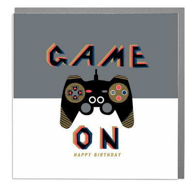 Game On Birthday Card - Lola Design Ltd
