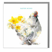 Brahma Hen Easter Wishes Card - Lola Design Ltd