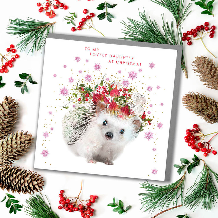Lovely Daughter At Christmas Card - Lola Design Ltd